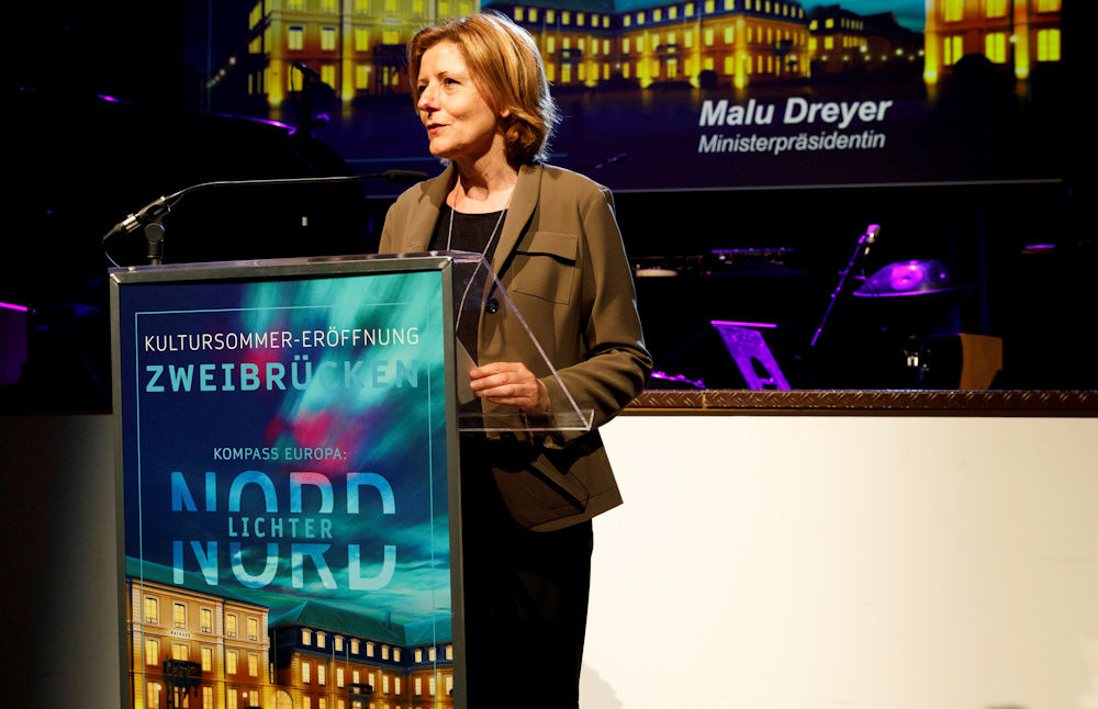 Ministerpräsidentin Malu Dreyer bei der Eröffnung des Kultursommers 2021